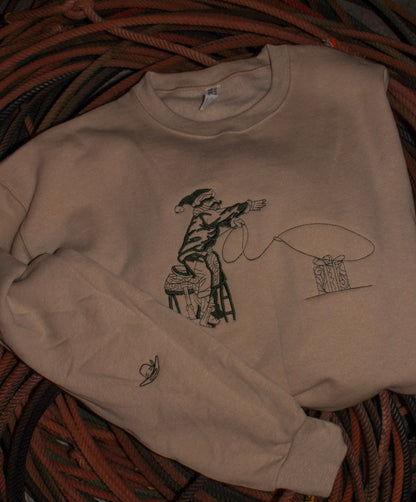 Santa was a Cowboy too - Tan Sweatshirt