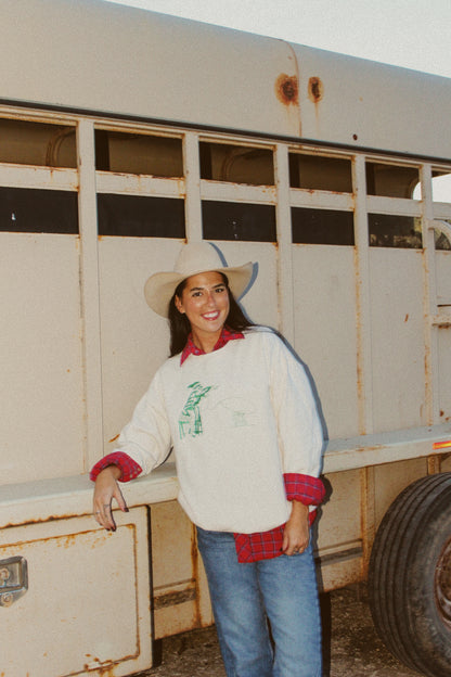 Santa was a Cowboy too - Tan Sweatshirt